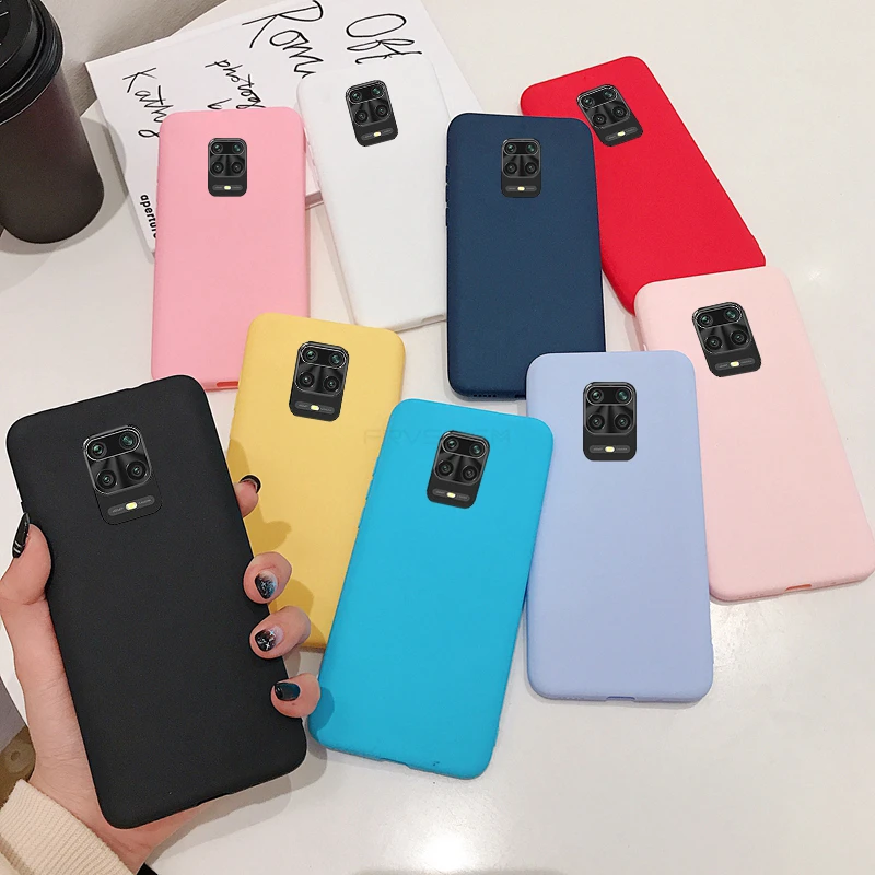 Мягкий силиконовый чехол Redmi Note 9s матовый из ТПУ 9 9A 9C Pro 9S Note9 Max POCO X3 NFC | Мобильные