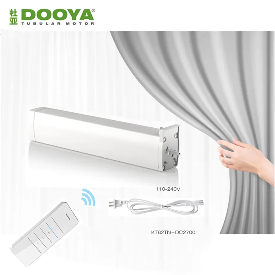 Original Dooya KT82TN Electric Curtain DC Motor+DC2700 Remote-Controller,Automatic Electric Curtain Motor 110-240V Smart Home