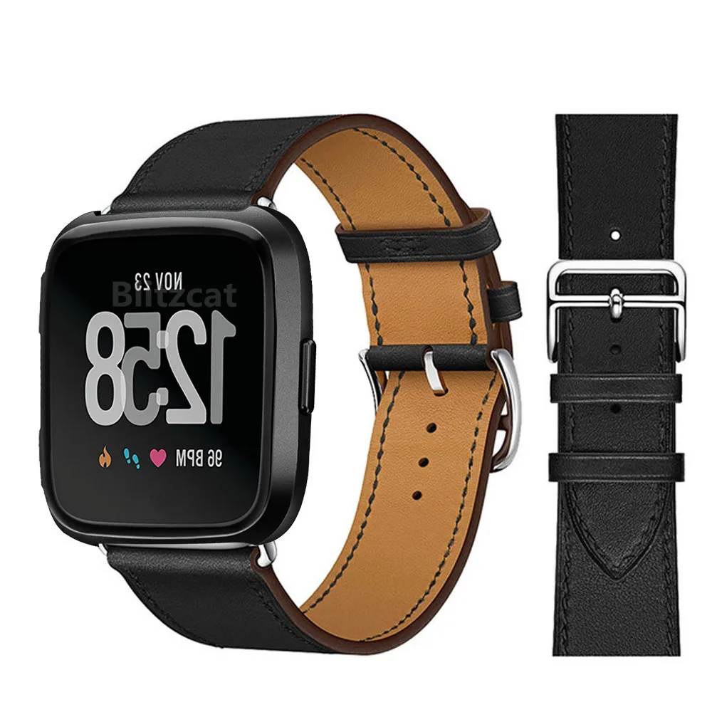 Fitbit Versa 2 Lite 스마트 워치 팔찌, 가죽 손목 밴드, 교체용 시계 밴드, Fitbit Versa 4 3 sense
