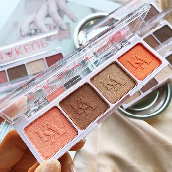 

KAXIER 4 Color Shimmer Eyeshadow Palette Nude Earth Color Matte Pigment Eye Shadow Makeup Waterproof Long-lasting Cosmetics Eyes