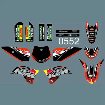 

New Full Graphics Decals Stickers Custom Number Name Glossy Bright Stickers Waterproof for KTM50 SX 2009-2013