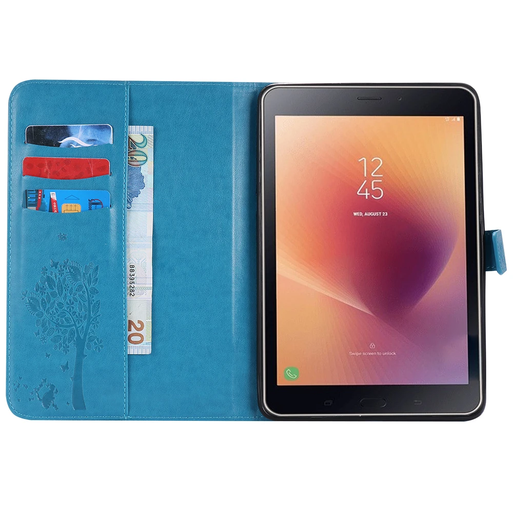Для samsung Galaxy Tab A 8,0 SM-T380 T385 тиснение из искусственной кожи флип-чехол с подставкой слот для карт чехол для планшета SM-T380 T385 Funda