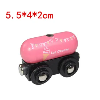 

EDWONE wooden magnetic train for Tmas wooden tracks can be connected to the Tmas train variety wooden train E15ice cream car