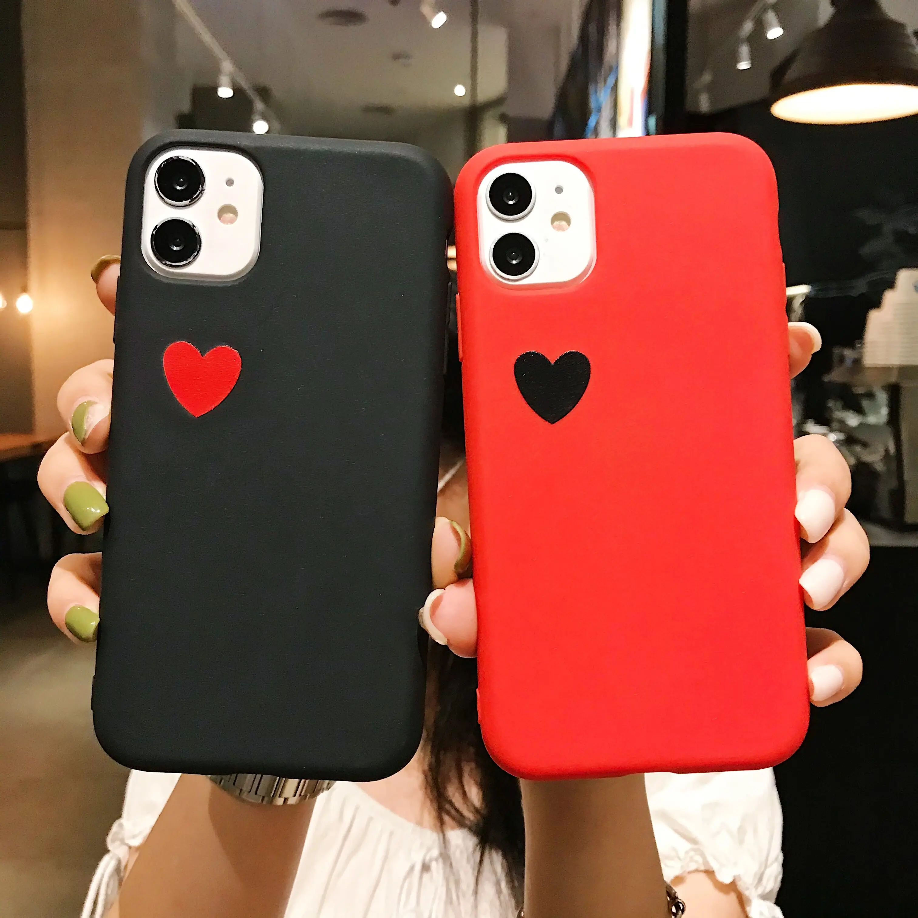 Силиконовый чехол с сердечками для iPhone 11 pro X XR XS Max 7 8 6 6s Plus задняя крышка Мягкий
