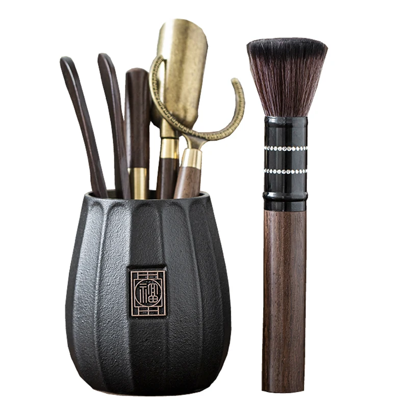 Black Sandalwood Tea Set, Tea Ceremony, Six Gentlemen Suit, Making Tools, Clip Needle Spoon, Set, Art Accessories