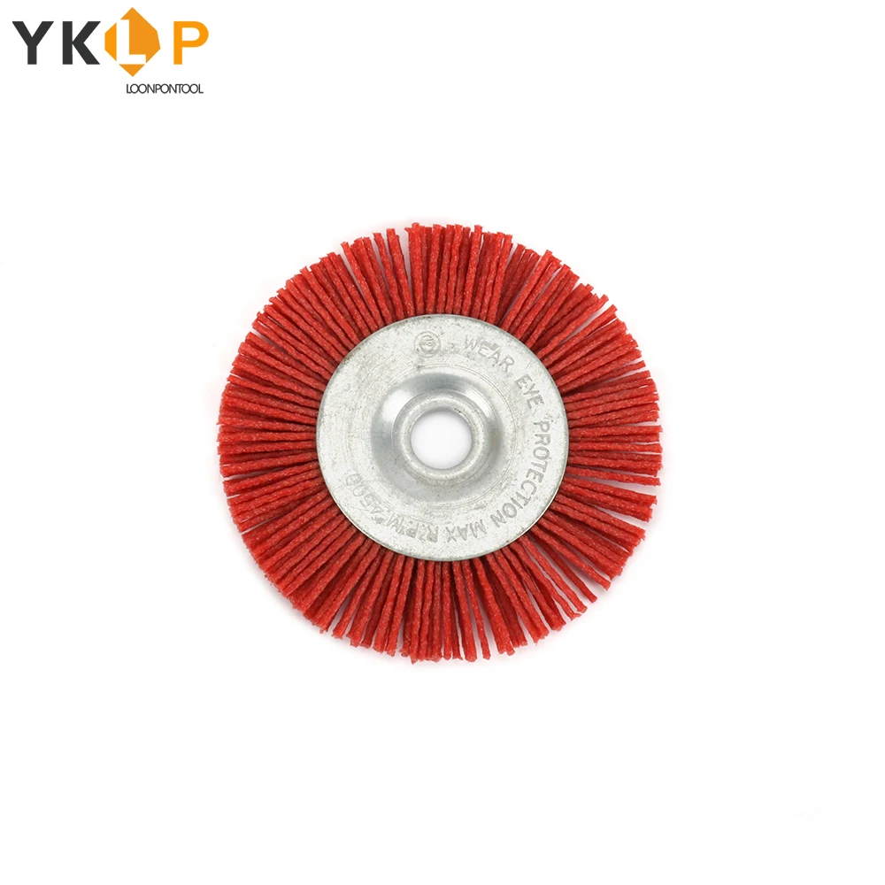 110mm Nylon Wheel Brush Bore 13mm For Wood Furniture Metal Grinding