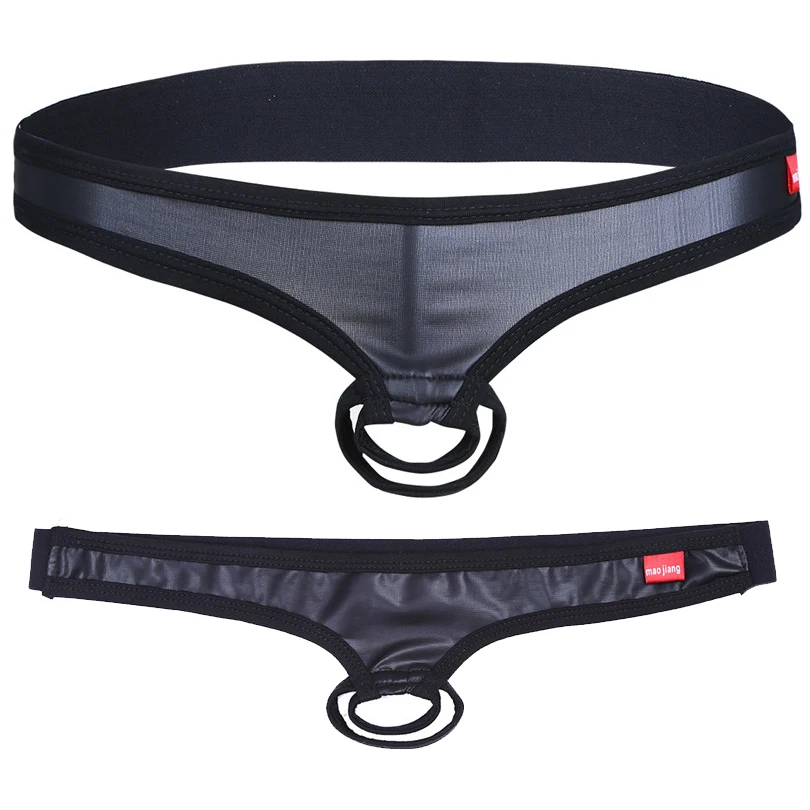 Эрогенное нижнее белье из искусственной кожи джоки стринги большой женский