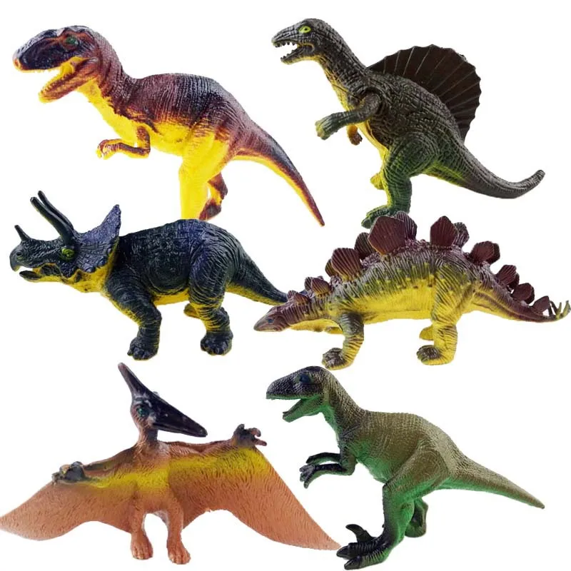 6Pcs Hot Sale Jurassic Park Dinosaur Toys Model for Child Dragon Toy Set Boys Velociraptor Animal Action Play Figure giftK26 | Игрушки и