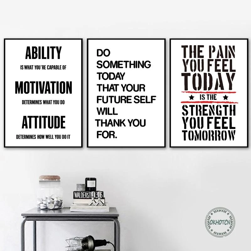 about fitness motivational quotes posters and print minimalist wall art canvas painting gym pictures aesthetic room decor painting calligraphy aliexpress