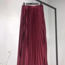 Женская винная плиссированная юбка с высоким качеством на осень и зиму, юбка с высокой талией