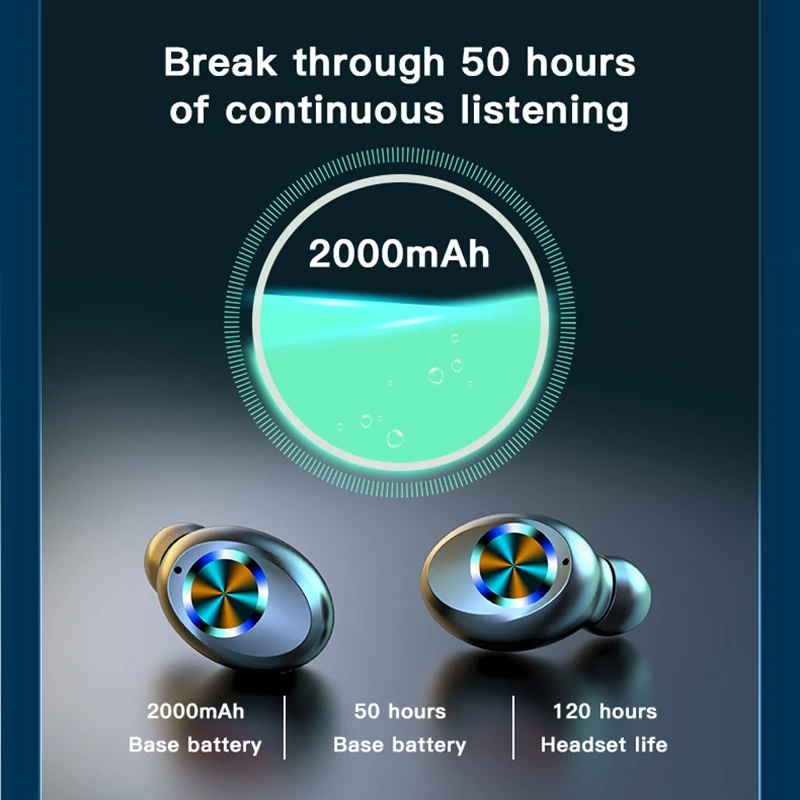X35 F9 TWS Wireless Bluetooth Earphones G5S V5.0 Stereo Earbuds with  2000mAh power bank for Iphone 12 Mini xiaomi smartphones