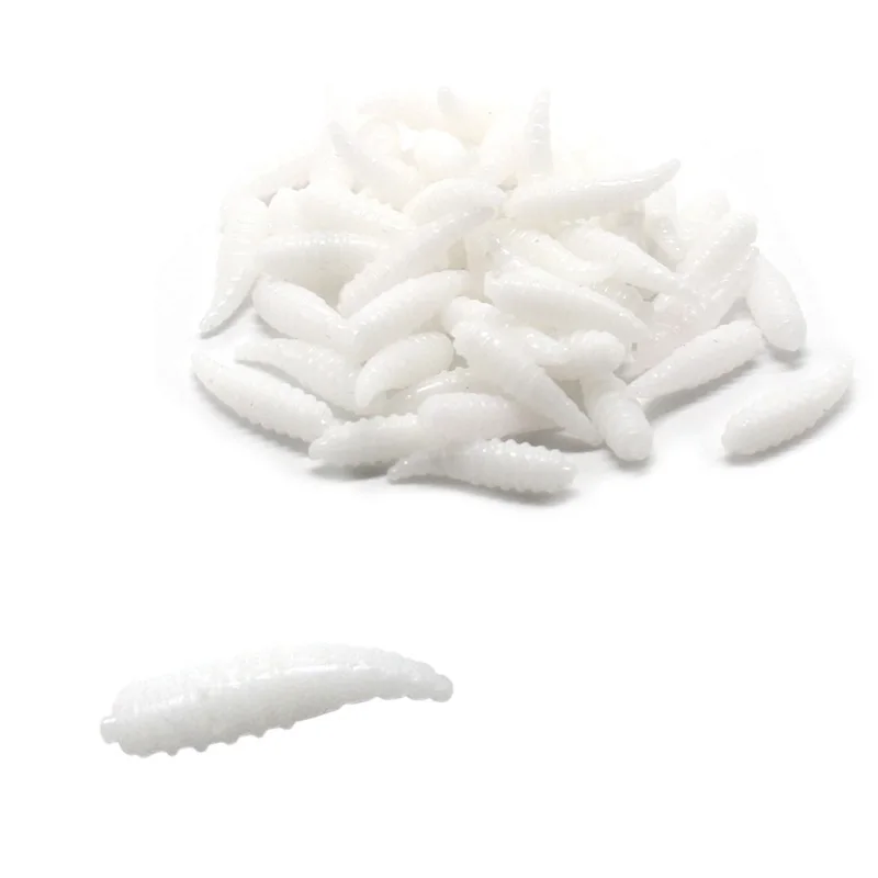 soft bread bug bionic grubs trout lure 1.6cm/0.12g Hand Pole Bait Carp Lifelike Fishing Lure Maggot Grub Worms 50pcs/lot fishing lure