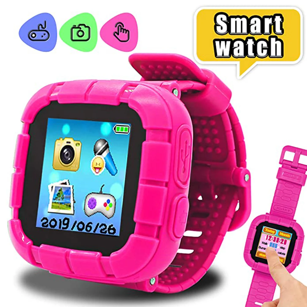 Kids Smartwatch 1.44 inch Touch Screen Built in Game Alarm Clock Camera Smart Watch Toys for Girls | Электроника