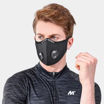 

Anti-dust Masks Cycling Fashion Mouth Cover Reusable Respirator With 5 Layers Active Carbon Filters Half Face Dustproof Mask