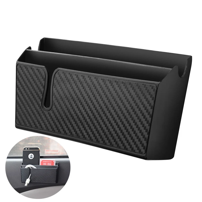 New Paste Type Car Storage Box Cellphone Holder Flexible Glue Surface Stowing Tidying Case Auto Interior Supplies | Автомобили и