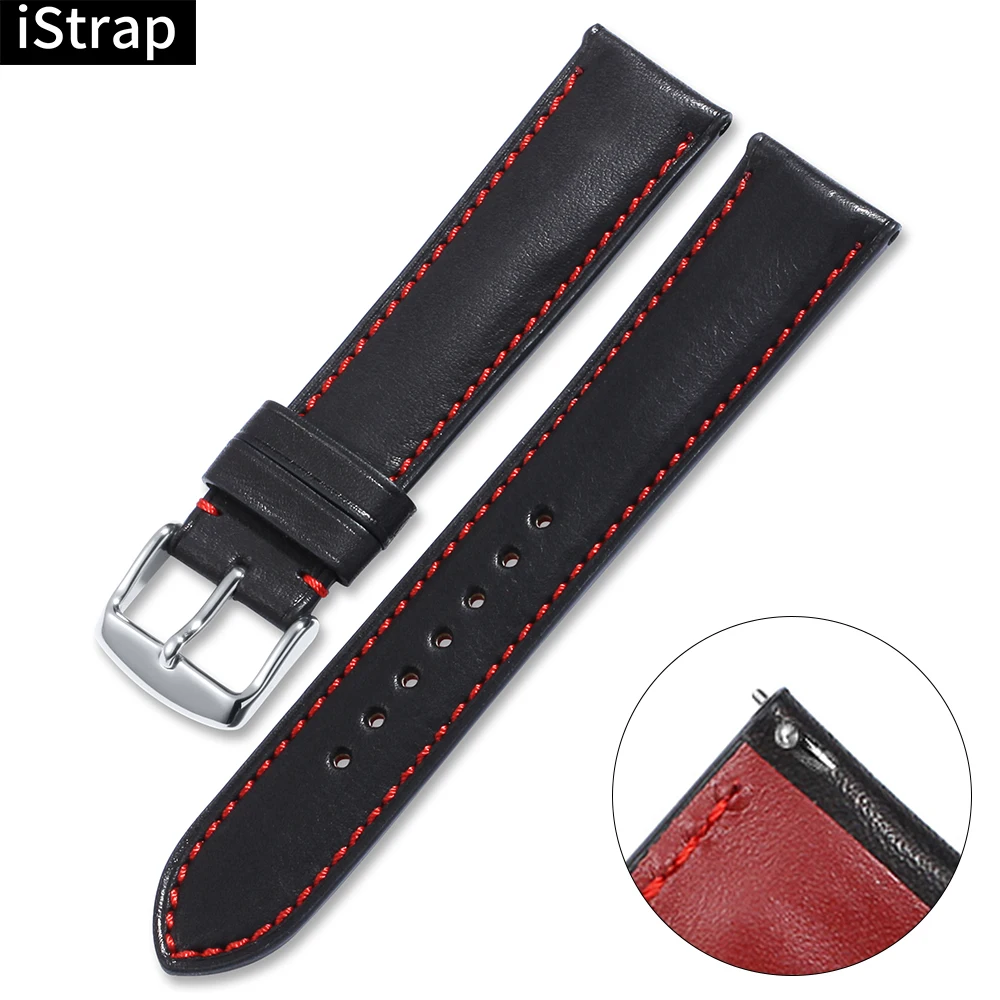 Ремешок для часов iStrap черный ремешок для часов из натуральной кожи с пружинным ремешком