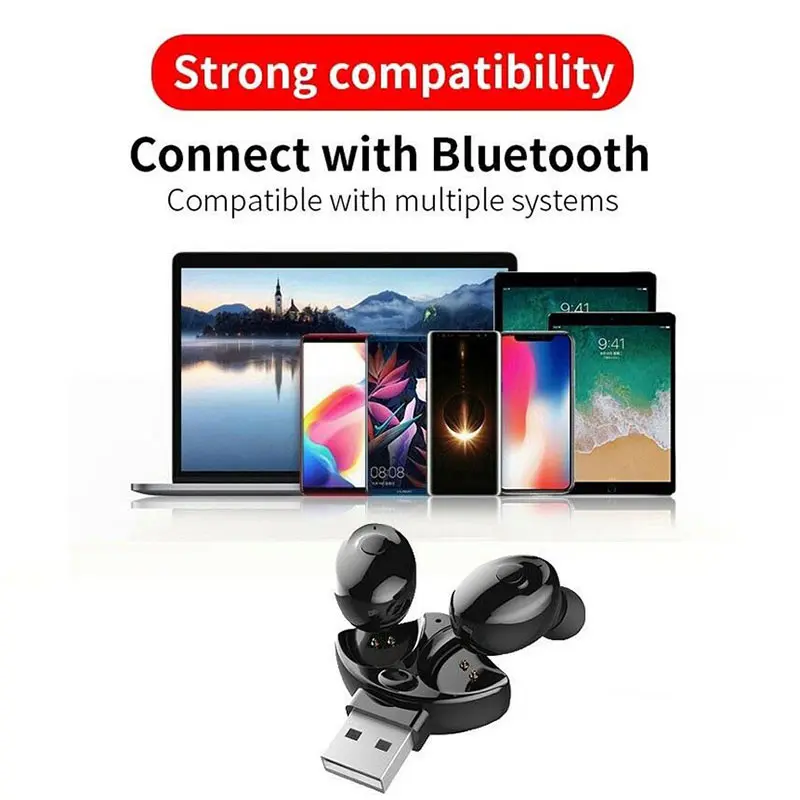 IPX5 водонепроницаемые Bluetooth наушники гарнитура TWS 5,0 наушники стерео Беспроводные спортивные мини наушники AS99