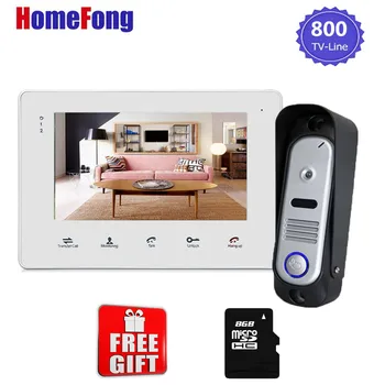 

[Promotion]Homefong 7 Inch Video Intercom Video Door Phone Doorbell with Camera 1 Monitor 1 Doorbell Unlock Talk Record