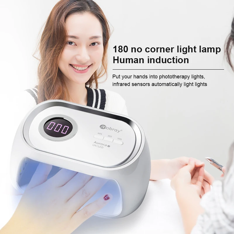 48W LED Nail Lamp Dryer Dual Hands UV For Curing Gel Polish With Motion Sensing Manicure Salon Tool | Красота и здоровье