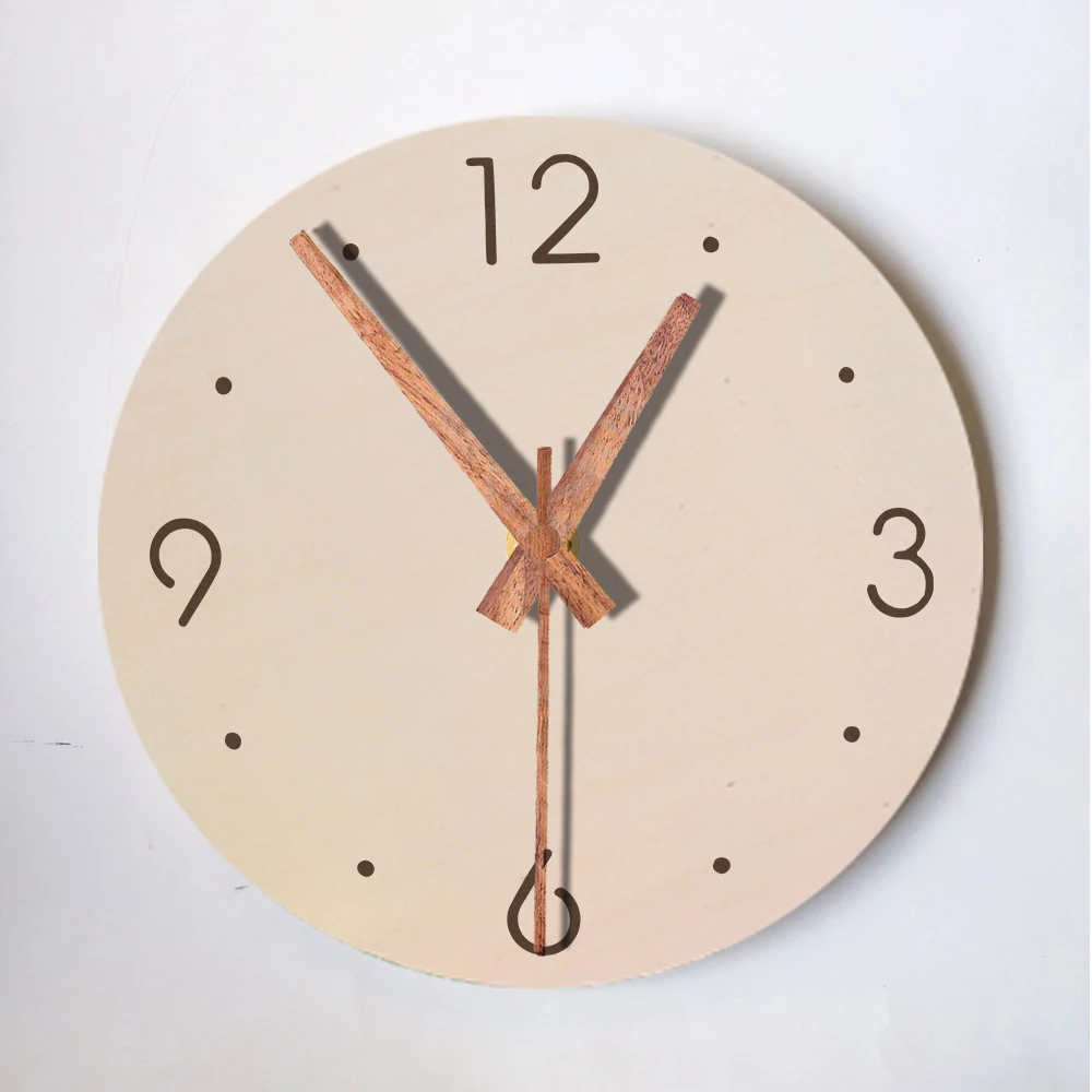 

10inch Wooden Wall Clock Home Modern Simple Watches Living Room Japan Style Creative Bedroom Nordic American Clock