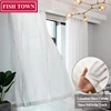 Custom Mad Feel Smooth and Soft Touch Luxurious Chiffon Solid Sheer Curtains for Living Room Bedroom Window Voiles Tulle Curtain 1