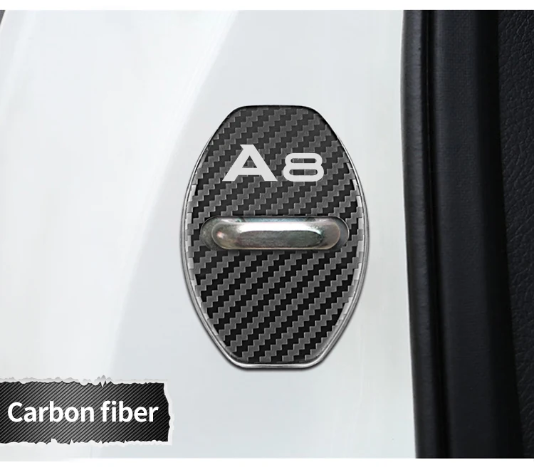 Отделка дверного замка Защитная крышка чехол с эмблемой для Audi A4 b6 b8 b7 b9 b5 аксессуары для стайлинга автомобилей