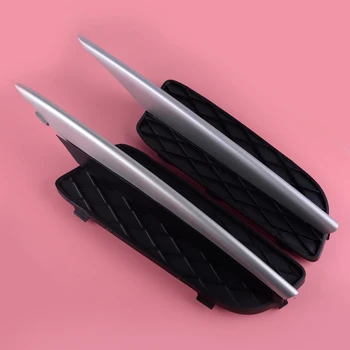 

DWCX 2PCS ABS Car Front Bumper Lower Grille Cover Trim Fit for BMW X5 E70 X6 E71 2007 2008 2009 2010 51117159593 51117159594