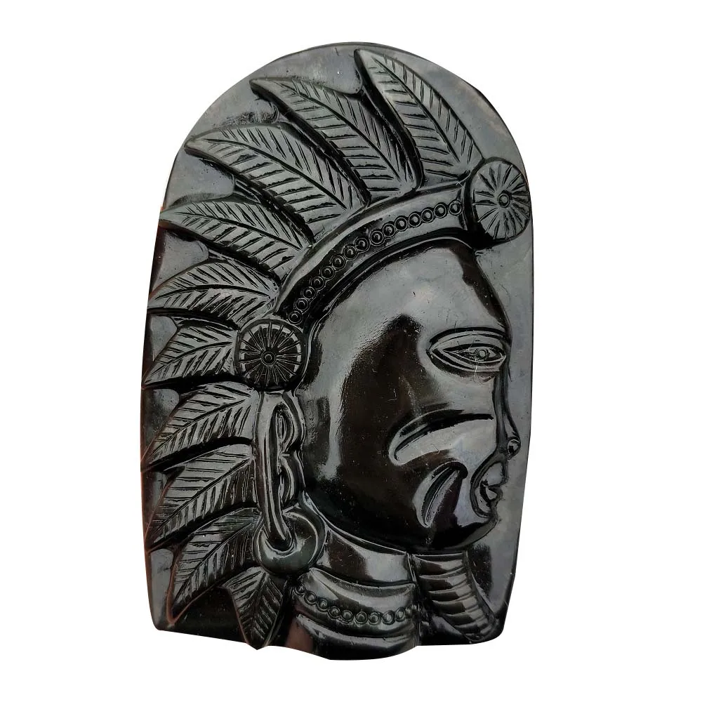 Crystal Carved Skull Natural Colored Obsidian Stone Hand Carved Skull Home Decoration Crystal Carved Skull Christmas Gift