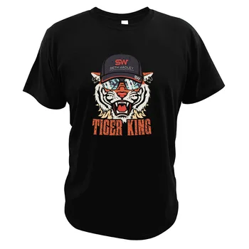

Tiger King Parody Joe Exotic T-shirt Big Cat Rescue Zoo 100% Cotton Casual EU Size Animal T Shirt