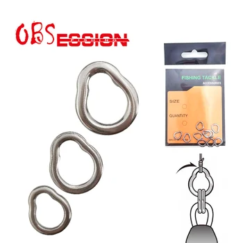 10 개/가방 낚시 태클 고체 원활한 스틸 지그 낚시 회전 액세서리 커넥터 스테인레스 스틸 낚시 미끼 지그