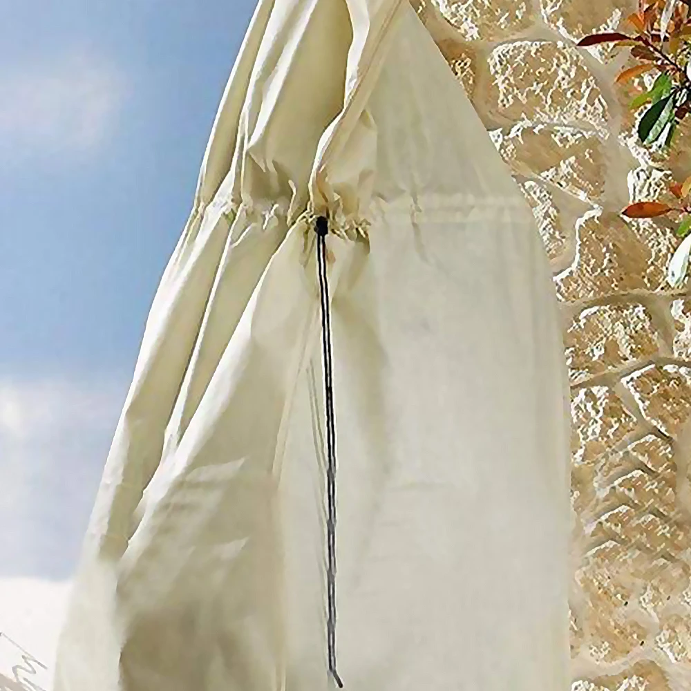 Breathable Frost-proof Winter Plant Protective Cover Bush Bag for Frost Protection Yard Garden Tree Shrub Drawstring design