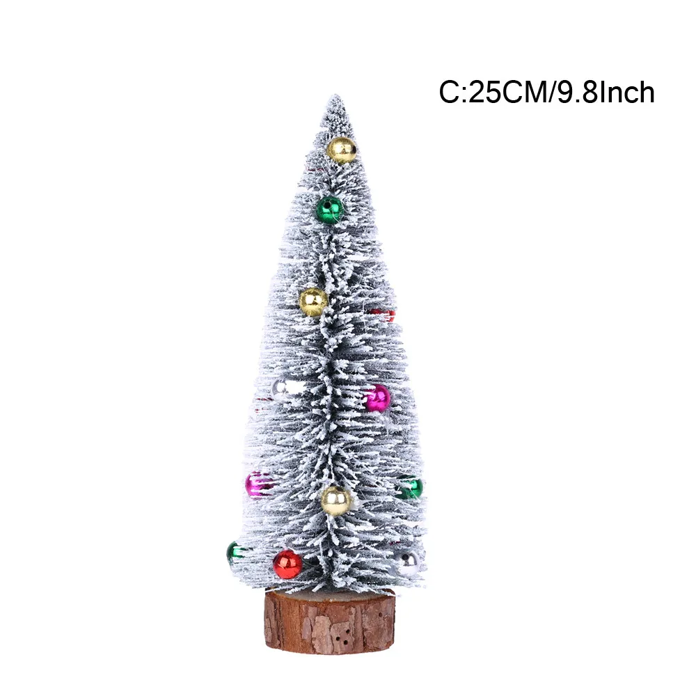 25cm sw 1pcs DIY Christmas Tree Colors Small Pine Tree Mini Trees Placed In The Desktop Home Decor Christmas Decoration Kids Gifts - Цвет: 25cm