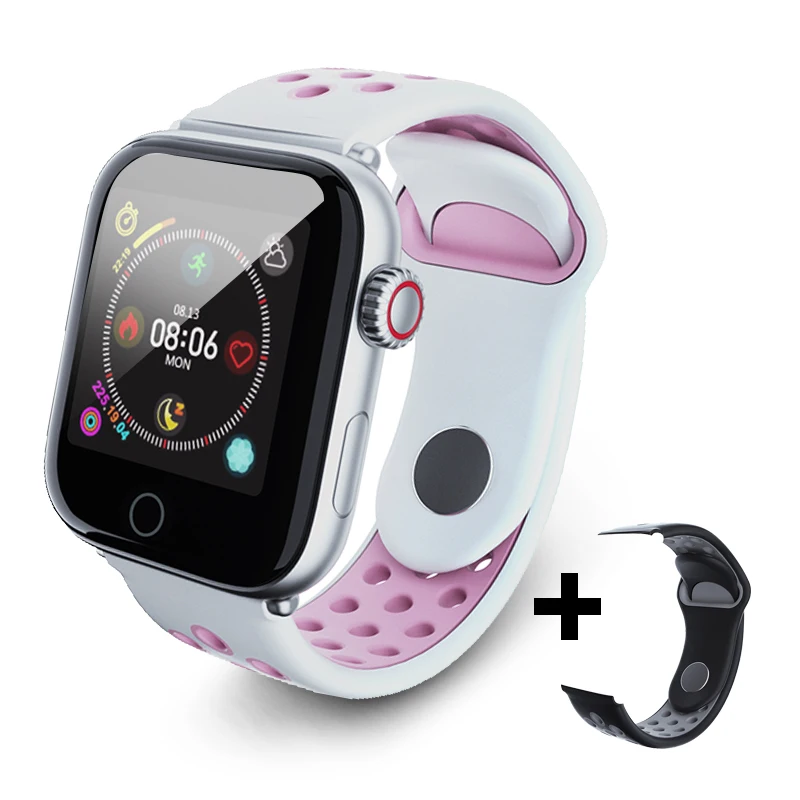 Longet спортивный умный Браслет Подарочный ремешок Z7 цветной экран кровяное давление монитор сердечного ритма FitnessTracker умные часы для мужчин wo для мужчин - Цвет: pink-gray strap