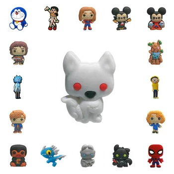 

New 1pcs Mickey Cartoon PVC Shoe Charms Spiderman Shoes Accessories Buckles Fit Bracelets Croc Charms Rick Morty JIBZ Kids Gift