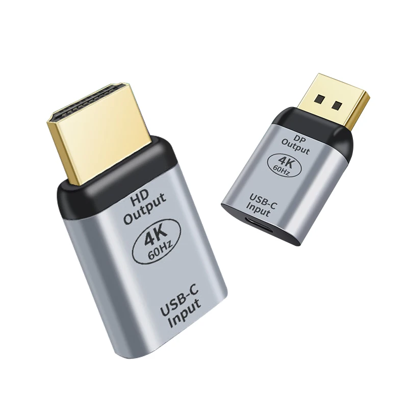 Adaptador USB tipo C hembra a HDMI, adaptador DP macho 4K 60Hz