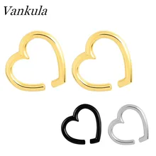 Ванкула 2 шт 316L нержавеющая сталь ушные вилки и туннели ювелирные изделия для тела в форме сердца пирсинг серьги подарок