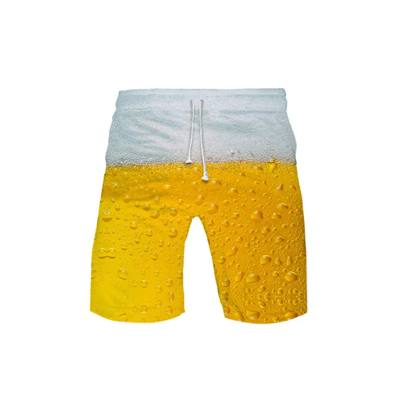 PICTURE COLOR Beer Day3D цветные шорты с принтом, крутые и дышащие Пляжные штаны, летние шорты, мужские Модные шорты, мужские повседневные шорты, спортивная одежда - Color: PICTURE COLOR