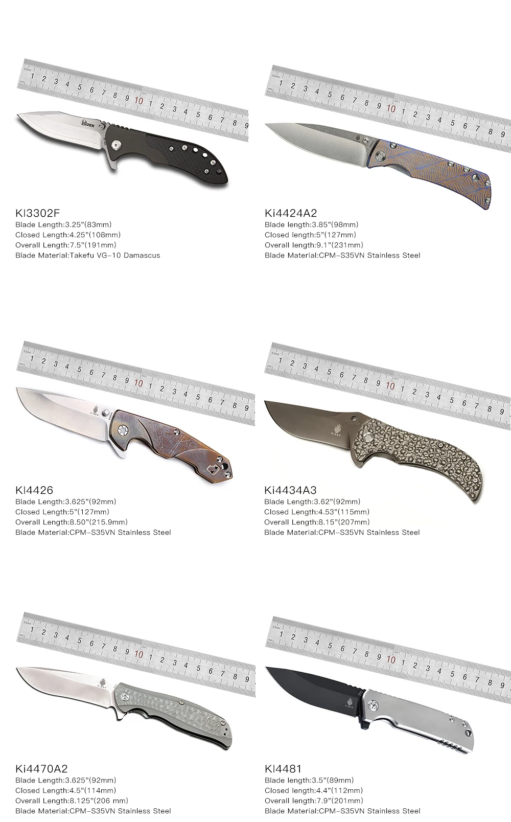 Складной нож Kizer Pocket limited Edition 8 Sku Опциональная серия KI