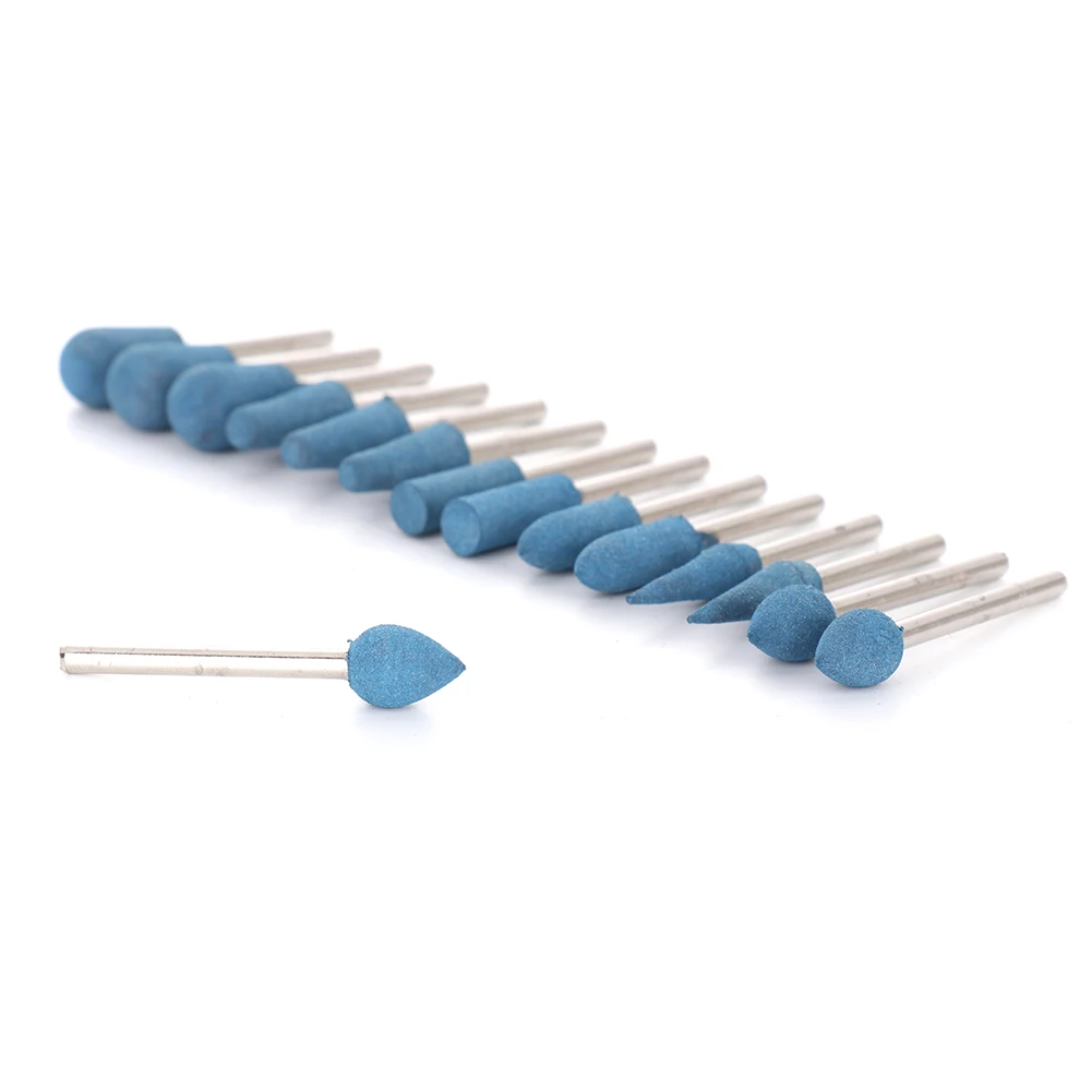 22pcs 3mm Shank Rubber Polishing Tips with Fixing Mandrel Sanding Disc