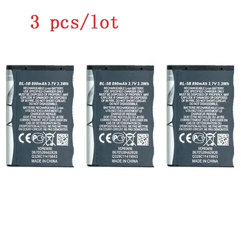

3pcs/lot Batteria for NOKIA BL-5B 890mAh BULK p N80 N90 7260 6060 6021 6020 5500
