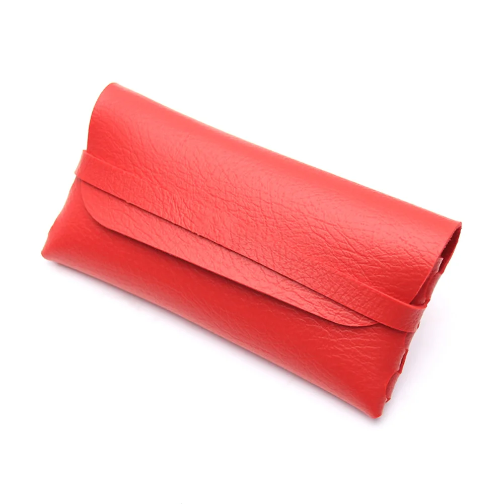 Red Модные солнцезащитные очки для близорукости, коробка для очков, мягкий кожаный чехол для солнцезащитных очков 7x16x4 см, подходит для очков для чтения, ювелирные изделия, Прямая поставка - Цвет: Red