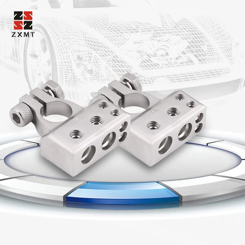 

ZXMT New Silver Gold Car Battery Positive Negative Safe Battery Terminal Gauge Electric Connector Accessories