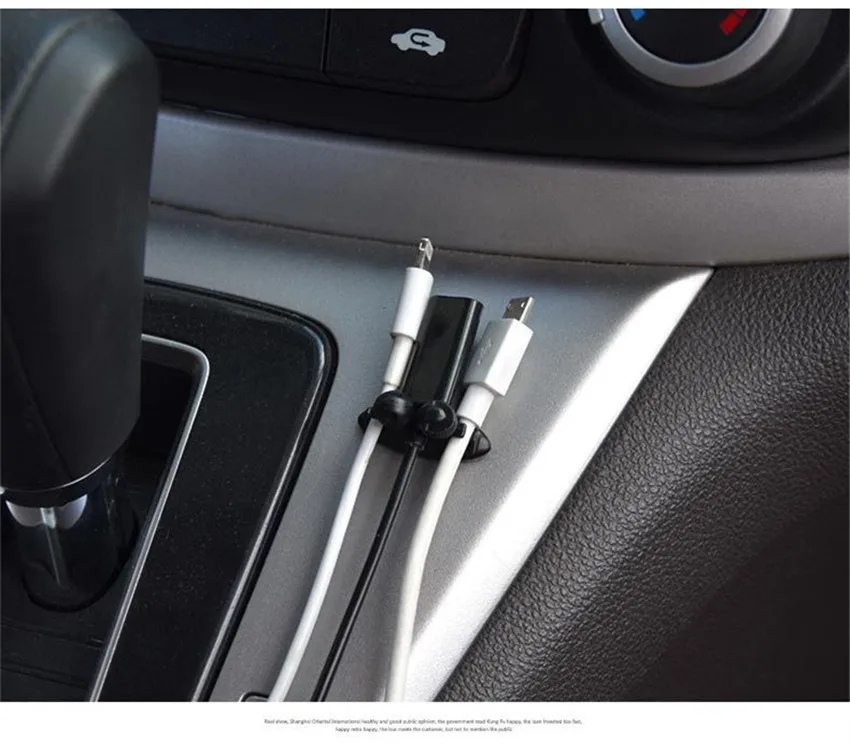 8 шт. мини-клеящиеся автомобильные зарядные устройства с зажимом для наушников/usb-кабеля автомобильные аксессуары для интерьера