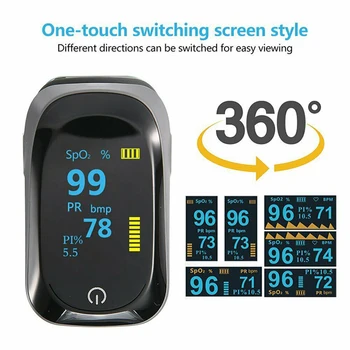 

Blood Oxygen Monitor Finger Pulse Oximeter Oxygen Saturation Monitor Fast Shipping within 24hours (without Battery)