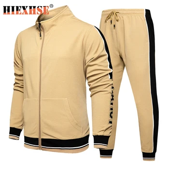 

2020 New Tracksuit Set Men Autumn Spring Sportwear Men Hoodie Zipper Coat Pants 2 Piece Sets Sweat Suit Sporting Fitness Sets