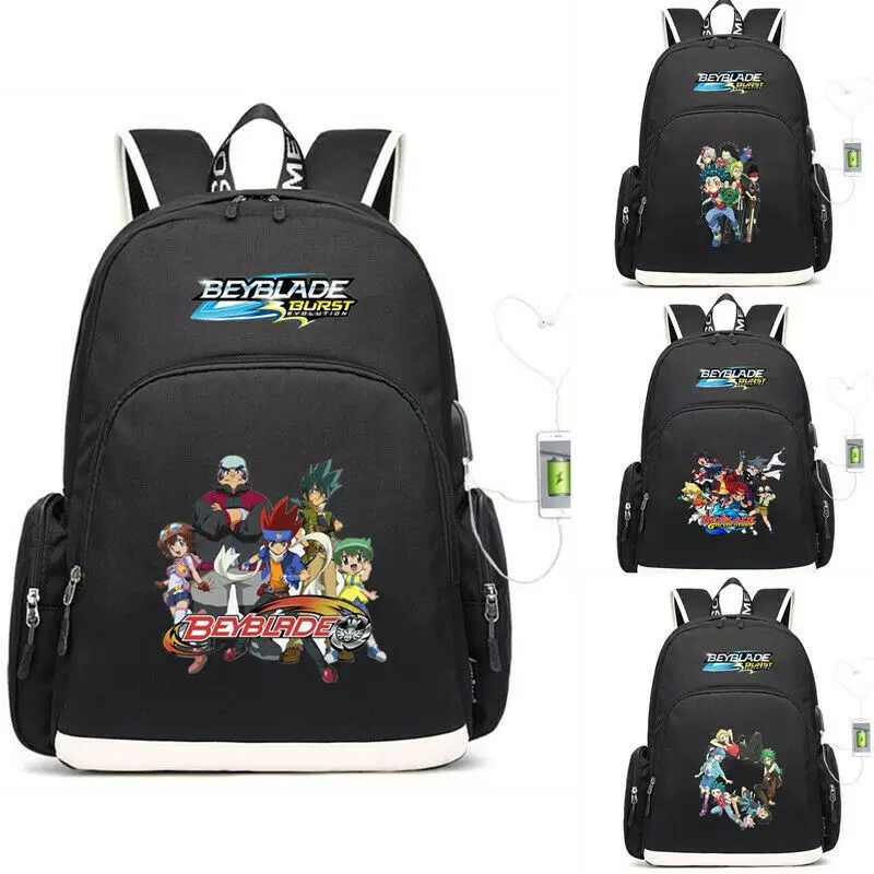 Рюкзак Beyblade BBA revolution для подростков школьный ранец с USB зарядкой дорожная