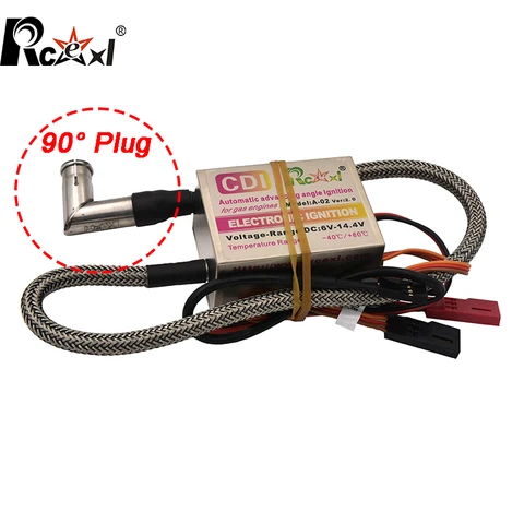 Rcexl Single Ignition CDI NGK ME 8 14 32 90 120 Degrees for Gas Petrol Engine RC Airplane title=