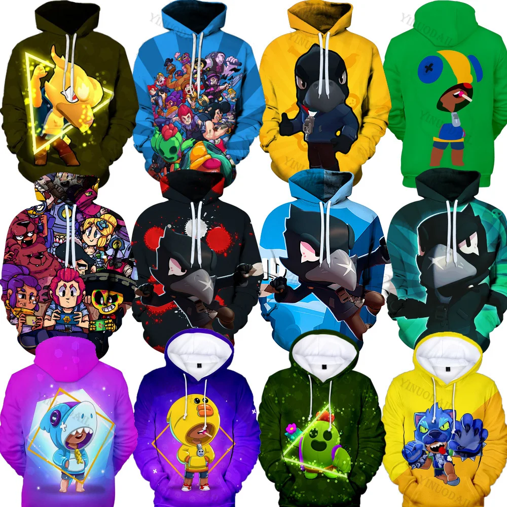 Barco en 48 horas Cuervo y peleas estrellas niños niñas 3D PRIMO MORTIS delgada Sudadera con capucha Spike Leon Shelly niños sudadera de juego, regalo de cumpleaños