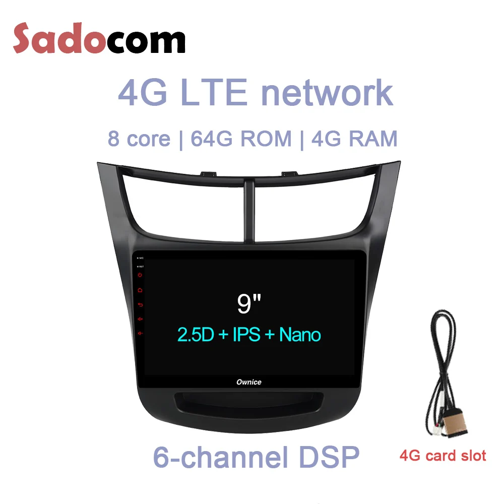 Clearance 4G LTE DSP Car DVD Player 8 core 64GB ROM 4GB RAM GPS map Radio TPMS OBD Android 8.1 for Chevrolet Sail 2015 2016 2017 2018 4G 0