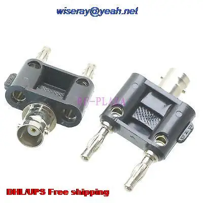 

DHL/EMS 100pcs Adapter BNC female to Y dual 4mm banana bullet Binding posts with one year warranty -a4